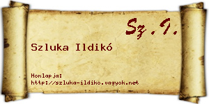 Szluka Ildikó névjegykártya