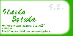 ildiko szluka business card